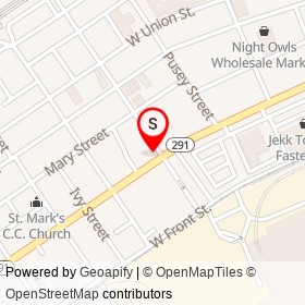 OB's Jamaican on West 2nd Street, Chester Pennsylvania - location map