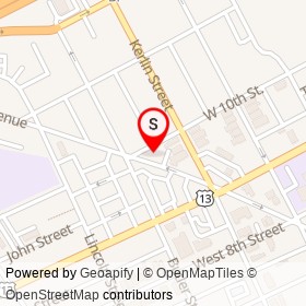 Smiley's City Grille on West 10th Street, Chester Pennsylvania - location map