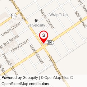Rico's Lounge on West 2nd Street, Chester Pennsylvania - location map