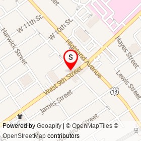 Gino's Pizza on West 9th Street, Chester Pennsylvania - location map