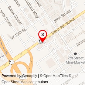 Black Roses on Central Avenue, Chester Pennsylvania - location map