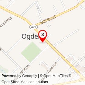 Ogden School House on Naamans Creek Road, Upper Chichester Township Pennsylvania - location map