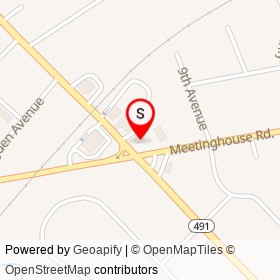 Gus's Auto Services on Meetinghouse Road, Upper Chichester Township Pennsylvania - location map