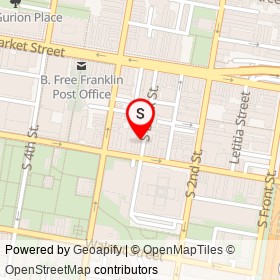 Apple Hostels Philadelphia on South Bank Street, Philadelphia Pennsylvania - location map