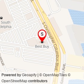 Best Buy on South Christopher Columbus Boulevard, Philadelphia Pennsylvania - location map