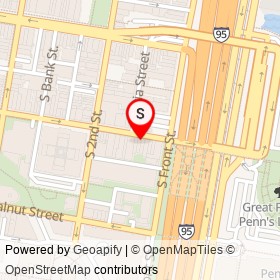 South Beach on Chestnut Street, Philadelphia Pennsylvania - location map