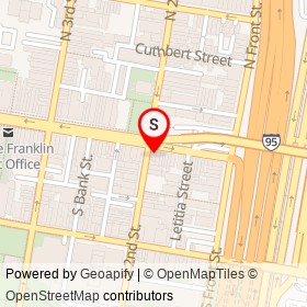 Continental Restaurant & Martini Bar on Market Street, Philadelphia Pennsylvania - location map