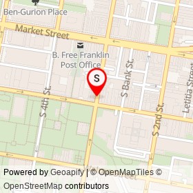 Square One Cafe on South 3rd Street, Philadelphia Pennsylvania - location map