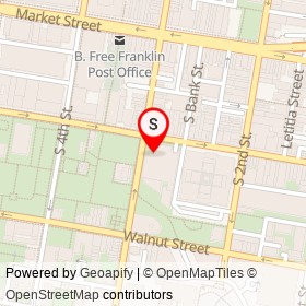 Museum of the American Revolution on South 3rd Street, Philadelphia Pennsylvania - location map