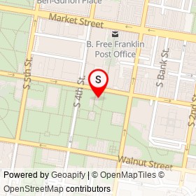 Pemberton House Park Gift Shop on Chestnut Street, Philadelphia Pennsylvania - location map