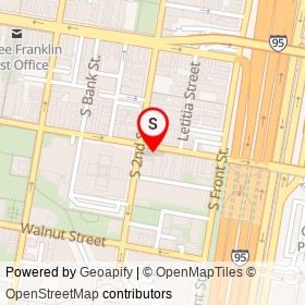 Ariana on Chestnut Street, Philadelphia Pennsylvania - location map