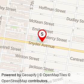 No Name Provided on Snyder Avenue, Philadelphia Pennsylvania - location map