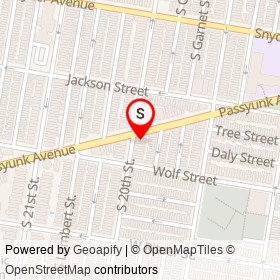 The Pizza Pub on Passyunk Avenue, Philadelphia Pennsylvania - location map