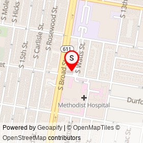 Wells Fargo on South Broad Street, Philadelphia Pennsylvania - location map