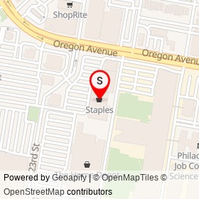 Staples on Oregon Avenue, Philadelphia Pennsylvania - location map