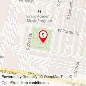 Stephen Girard Farmhouse on West Shunk Street, Philadelphia Pennsylvania - location map