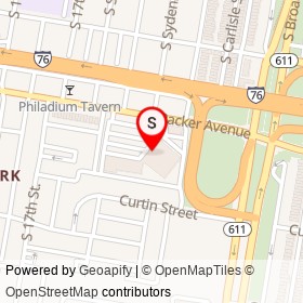 Chickie's and Pete's Crabhouse and Sports Bar on Packer Avenue, Philadelphia Pennsylvania - location map