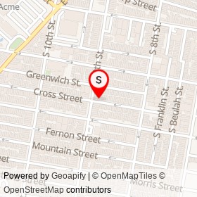 Grumpy's Tavern on Cross Street, Philadelphia Pennsylvania - location map