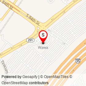 Wawa on Bartram Avenue, Philadelphia Pennsylvania - location map
