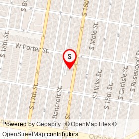 St Monica Lanes on South 16th Street, Philadelphia Pennsylvania - location map