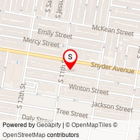 Lukoil on South 11th Street, Philadelphia Pennsylvania - location map