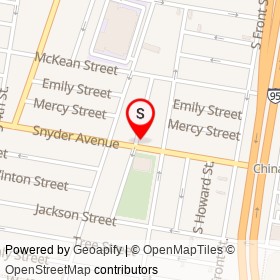 Happy Dragon on South Philip Street, Philadelphia Pennsylvania - location map