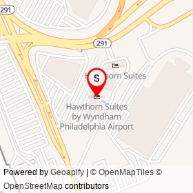 Hawthorn Suites by Wyndham Philadelphia Airport on Island Avenue, Philadelphia Pennsylvania - location map