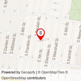 Atm Maytag laundry on South 7th Street, Philadelphia Pennsylvania - location map
