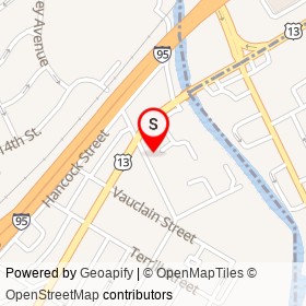 Lucas Auto Body on Ridley Avenue, Chester Pennsylvania - location map