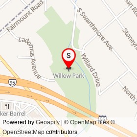 Willow Park on , Ridley Township Pennsylvania - location map
