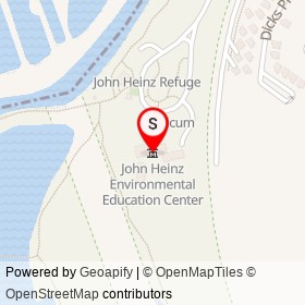 John Heinz Environmental Education Center on Wetland Loop Trail, Philadelphia Pennsylvania - location map