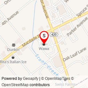 Wawa on Macdade Boulevard, Ridley Township Pennsylvania - location map