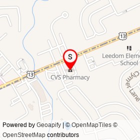 CVS Pharmacy on East Chester Pike, Ridley Township Pennsylvania - location map