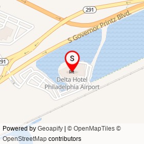 Delta Hotel Philadelphia Airport on Stevens Drive, Philadelphia Pennsylvania - location map