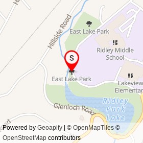 East Lake Park on , Ridley Park Pennsylvania - location map