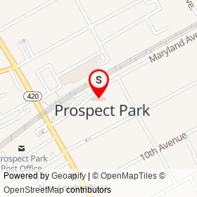 Prospect Park Police Department on Maryland Avenue, Prospect Park Pennsylvania - location map