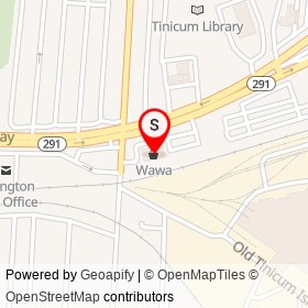 Wawa on South Governor Printz Boulevard, Tinicum Township Pennsylvania - location map