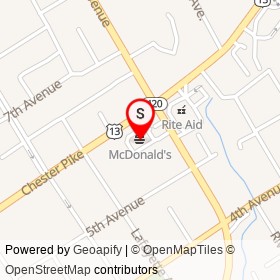 McDonald's on Chester Pike, Prospect Park Pennsylvania - location map