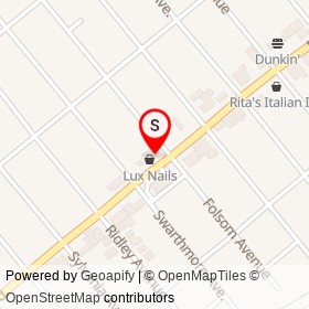 Chesterfield One Hour Cleaners on Macdade Boulevard, Ridley Township Pennsylvania - location map