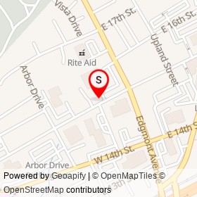 Nazz's Pizza on West 15th Street, Chester Pennsylvania - location map