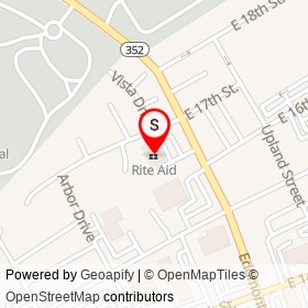 Rite Aid on Edgmont Avenue, Chester Pennsylvania - location map