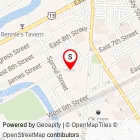 Chester Fine Arts Center East on East 7th Street, Chester Pennsylvania - location map