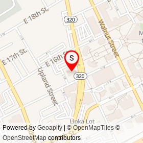 Uno Pizzeria & Grill on Providence Avenue, Chester Pennsylvania - location map