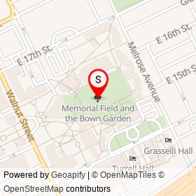 Memorial Field and the Bown Garden on , Chester Pennsylvania - location map
