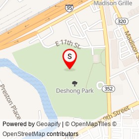 Deshong Park on , Chester Pennsylvania - location map