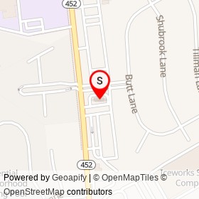 Popeyes on Hall Drive, Aston Township Pennsylvania - location map
