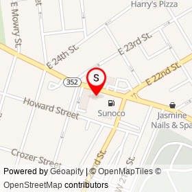 Lucky Star Laundromat on Edgmont Avenue, Chester Pennsylvania - location map