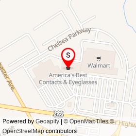 America's Best Contacts & Eyeglasses on Chelsea Parkway, Upper Chichester Township Pennsylvania - location map