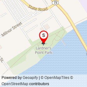 Lardner's Point Park on , Philadelphia Pennsylvania - location map
