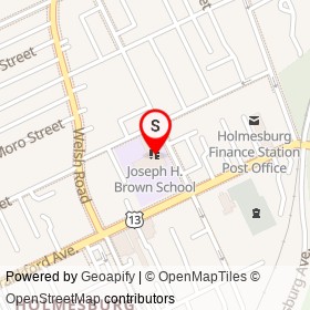 Joseph H. Brown School on Craig Street, Philadelphia Pennsylvania - location map